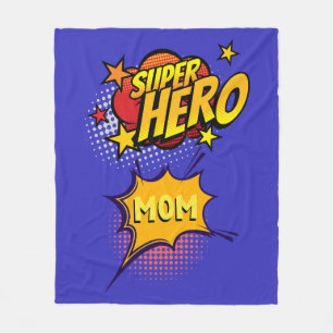 Couverture Polaire Super Hero Mom Comic Style de livre