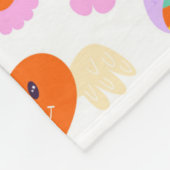 Couverture Polaire Super Hippie Trippie Retro Fleur Vibes funky (Coin)