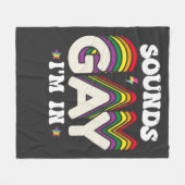 Couverture Polaire Super LGBT Pride Sonne Gay I In (Devant (Horizontal))