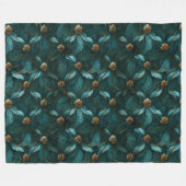 Couverture Polaire Super Luxe Turquoise & Or (Devant (Horizontal))