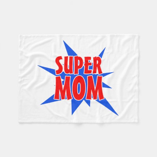 Couverture Polaire Super Maman Jour des Mères Blanche polaire (Devant (Horizontal))
