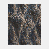 Couverture Polaire Super Micro Cube Mosaïque 3D Extrudée (Devant)