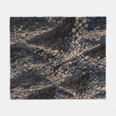 Couverture Polaire Super Micro Cube Mosaïque 3D Extrudée (Devant (Horizontal))