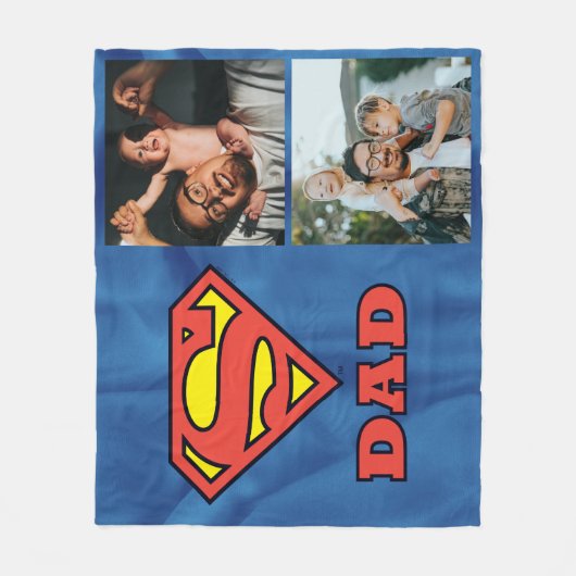 Couverture Polaire Super Papa Modèle photo (Devant)