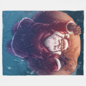 Couverture Polaire Super Père Noël (Devant (Horizontal))