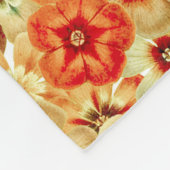 Couverture Polaire Super Retro Orange Hippie Fleurs Motif (Coin)