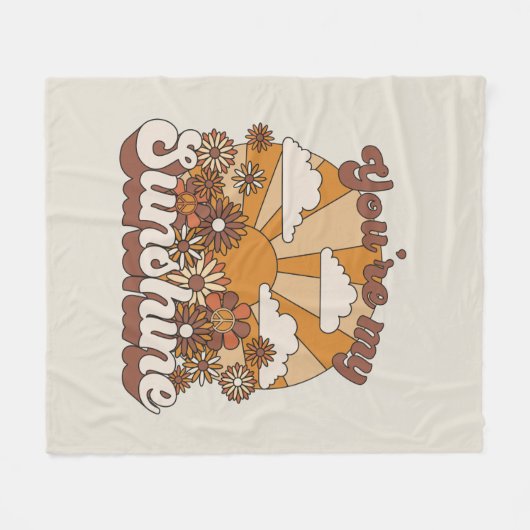 Couverture Polaire Super rétro | Vous êtes mon soleil (Devant (Horizontal))