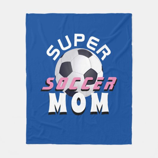 Couverture Polaire Super Soccer Maman Football Typographie Sport Mère (Devant)