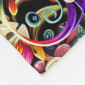 Couverture Polaire Super Sugar Skull floral vibrant (Coin)