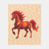 Couverture Polaire Superbe année chinoise du Cheval de Feu 2026 (Devant)