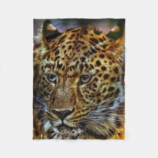 Couverture Polaire Superbe Big Cat Leopard (Devant)