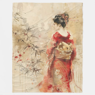 Couverture Polaire Superbe Geisha Standing