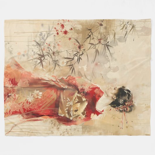 Couverture Polaire Superbe Geisha Standing (Devant (Horizontal))