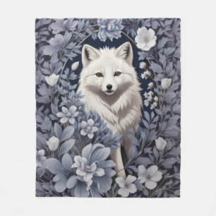 Couverture Polaire Superbe Renard arctique William Morris Inspiré