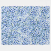 Couverture Polaire Superbes hydrangées bleues - motif floral (Devant (Horizontal))