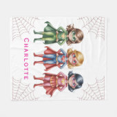 Couverture Polaire Supergirl Héros fête d'anniversaire pour les fille (Devant (Horizontal))