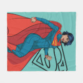 Couverture Polaire Supergirl Hovering en costume bleu (Devant (Horizontal))