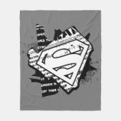 Couverture Polaire Supergirl Newsprint S-Shield (Devant)