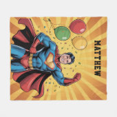 Couverture Polaire Superhero Boys Birthday Party Gift (Devant (Horizontal))