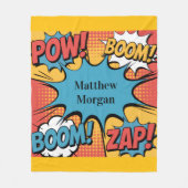 Couverture Polaire Superhero Comic Book Pop Art Boy Birthday Gift (Devant)