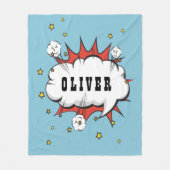 Couverture Polaire Superhero Comic Speech Cloud Nom du garçon (Devant)