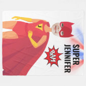 Couverture Polaire Superhero Extraordinaire fille anniversaire cadeau (Devant (Horizontal))