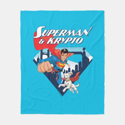Couverture Polaire Superman & Krypto Soar (Devant)