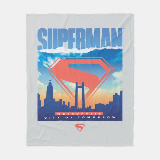 Couverture Polaire Superman Metropolis Skyline (Devant)