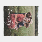 Couverture Polaire Superposition photo de script blanc de la famille (Devant (Horizontal))