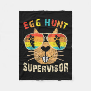 Couverture Polaire Superviseur de chasse aux oeufs Retro Groupe de ch