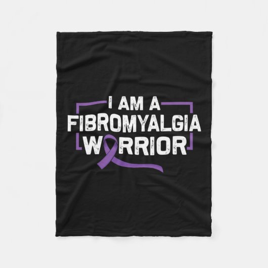 Couverture Polaire Support Purple Ribbon Warrier De Fibromyalgia Awar (Devant)