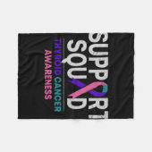 Couverture Polaire Support Squad Thyroide Cancer Awareness Month Ribb (Devant (Horizontal))