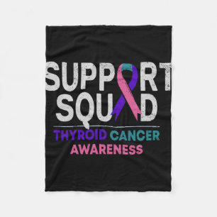 Couverture Polaire Support Squad Thyroide Cancer Awareness Month Ribb