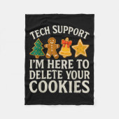 Couverture Polaire Support Technique De Noël Ici Pour Supprimer Les C (Devant)