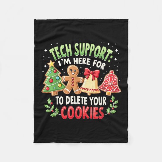 Couverture Polaire Support technique de Noël Je suis ici pour supprim (Devant)