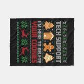 Couverture Polaire Support technique de Noël Je suis ici pour supprim (Devant (Horizontal))