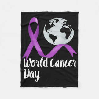 Couverture Polaire Support World Cancer Day Lavender Graphic Kids And