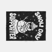 Couverture Polaire Supporter jour de neige Enseignant Étudiant Snowma (Devant (Horizontal))