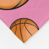 Couverture Polaire Supporteur de basket-ball Nom personnalisé Rose (Coin)
