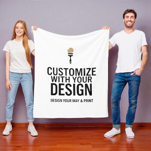 Couverture Polaire Sur mesure Personnalisé Minimaliste Entreprise Mar