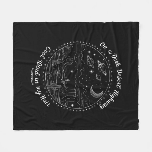 Couverture Polaire Sur Un Sombre Désert Autoroute Travel Mountain Cam (Devant (Horizontal))