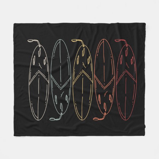 Couverture Polaire Surboard vintage (Devant (Horizontal))