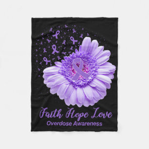 Couverture Polaire Surdose de tournesol violet de papillon