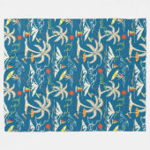 Couverture Polaire Surf tropical île motif à thème (Devant (Horizontal))