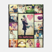 Couverture Polaire Surface composée de photos de mémoire de famille p (Devant)