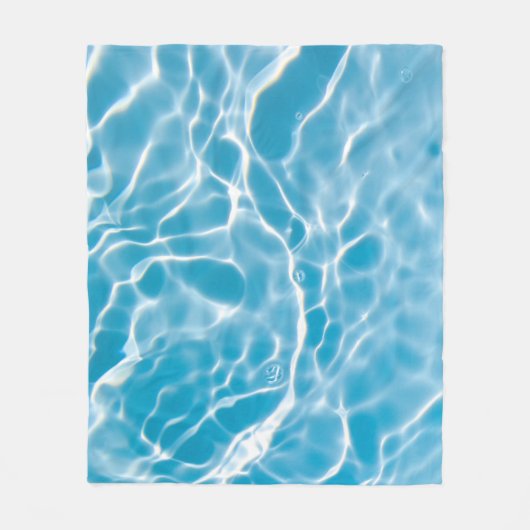 Couverture Polaire Surface d'eau bleue, nature abstraite (Devant)