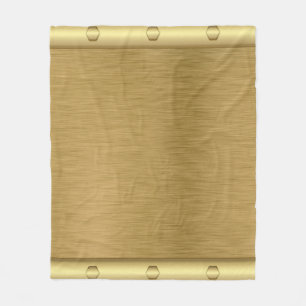 Couverture Polaire Surface d'or à texture métallique