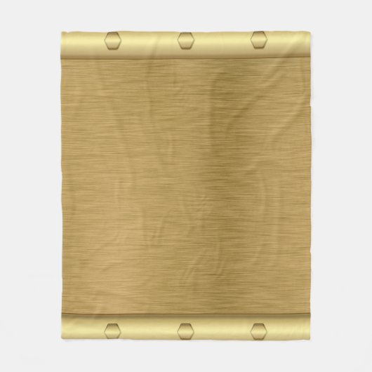 Couverture Polaire Surface d'or à texture métallique (Devant)