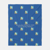 Couverture Polaire Surfboards Pattern Illustrated and Personalized (Devant)