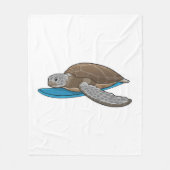 Couverture Polaire Surfer sur tortue (Devant)